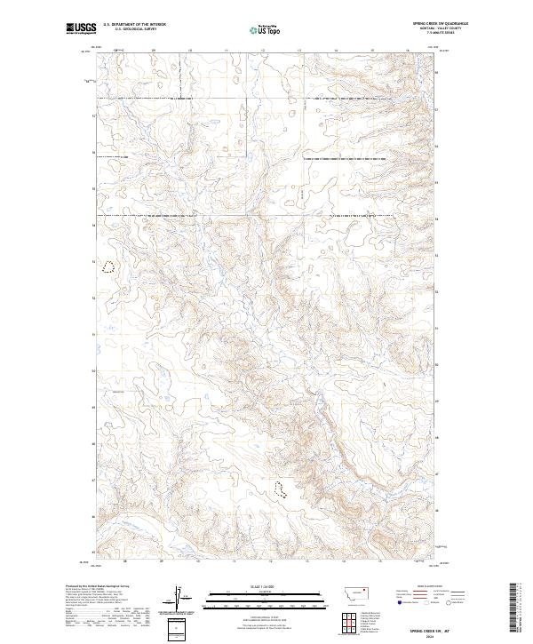 USGS Topographic Map – Spring Creek SW