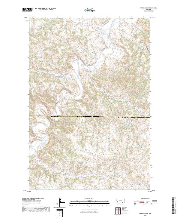 USGS Topographic Map – Spring Gulch