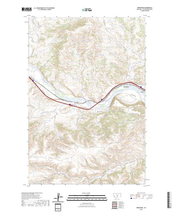USGS Topographic Map – Springtime
