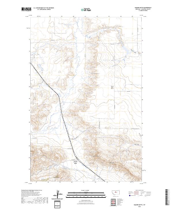 USGS Topographic Map – Square Butte