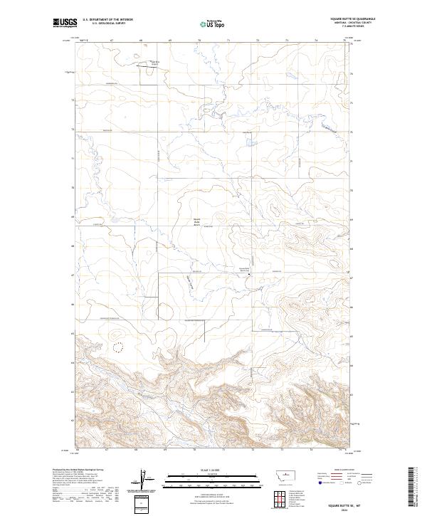 USGS Topographic Map – Square Butte SE