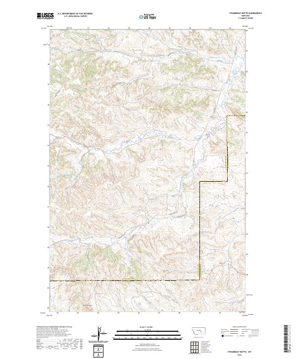 USGS Topographic Map – Steamboat Butte