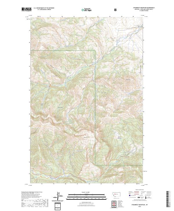 USGS Topographic Map – Steamboat Mountain