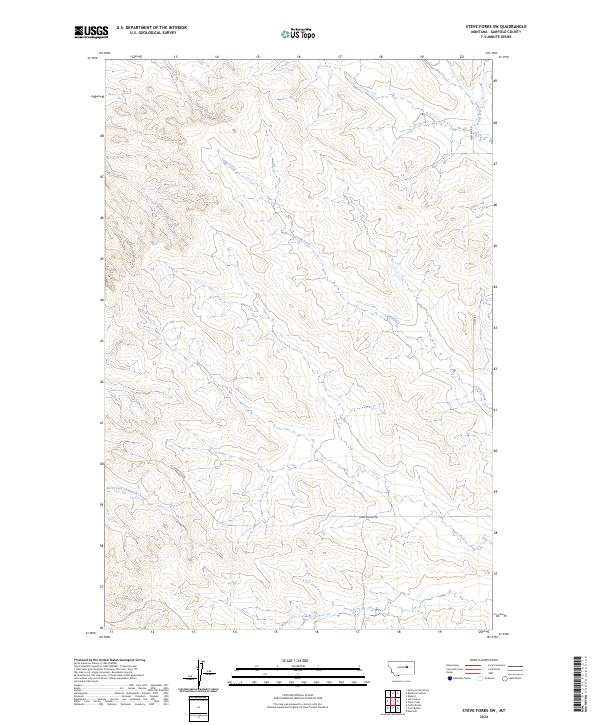 2024 Map of Steve Forks SW, 2024 Print