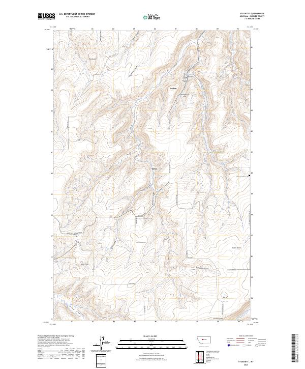 USGS Topographic Map – Stockett