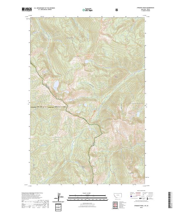 USGS Topographic Map – Straight Peak