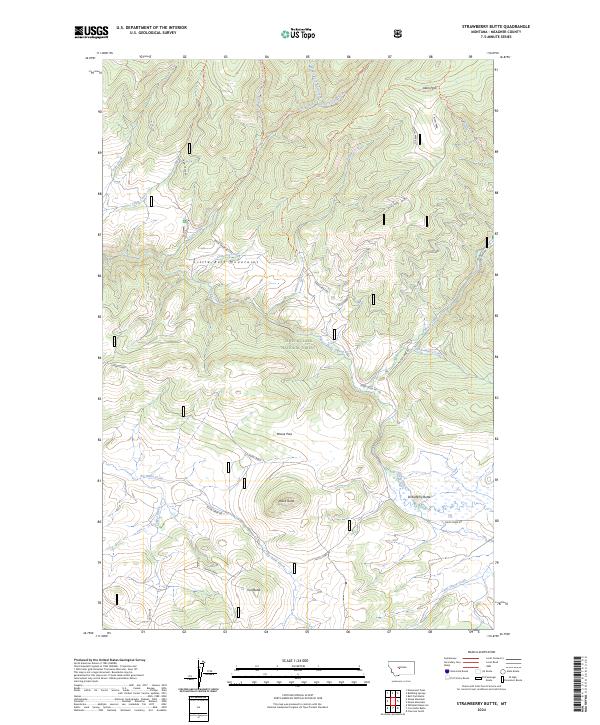 USGS Topographic Map – Strawberry Butte