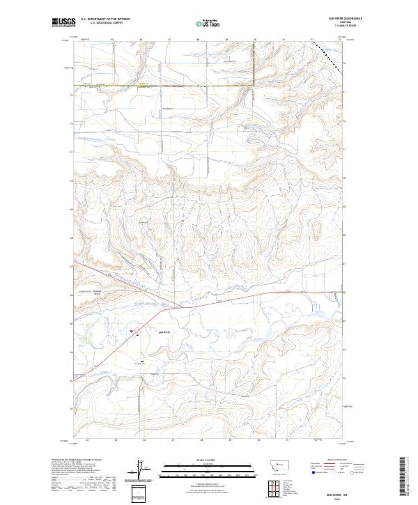 USGS Topographic Map – Sun River