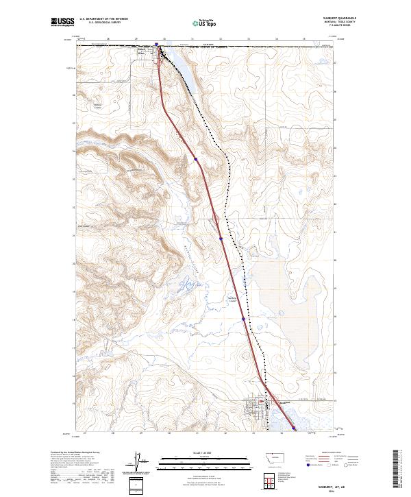 USGS Topographic Map – Sunburst