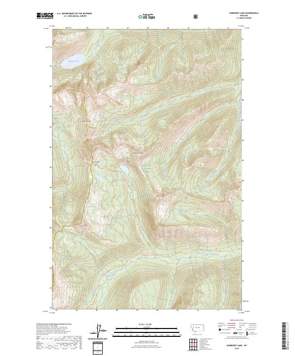 USGS Topographic Map – Sunburst Lake