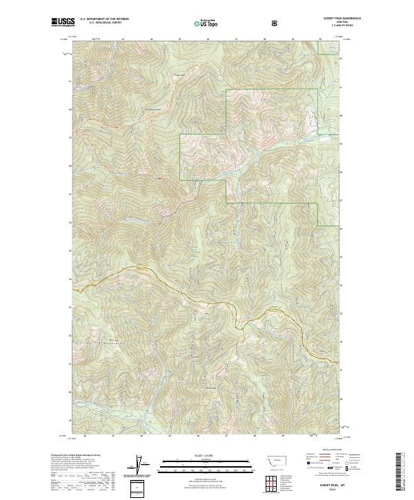 USGS Topographic Map – Sunset Peak