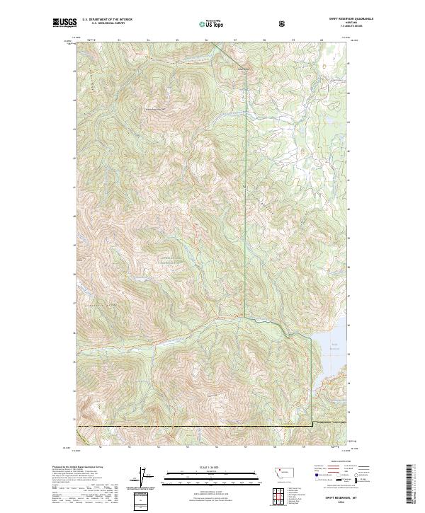 USGS Topographic Map – Swift Reservoir