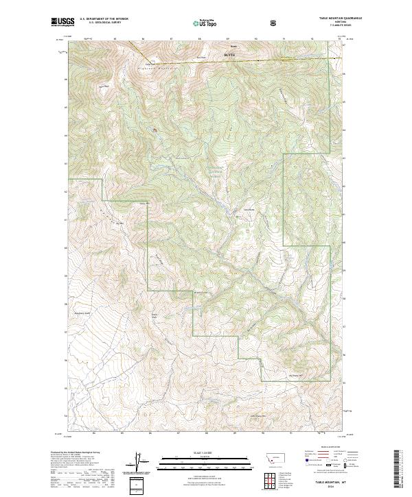 USGS Topographic Map – Table Mountain