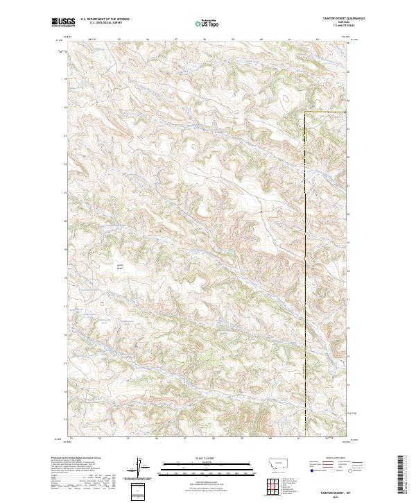 USGS Topographic Map – Taintor Desert