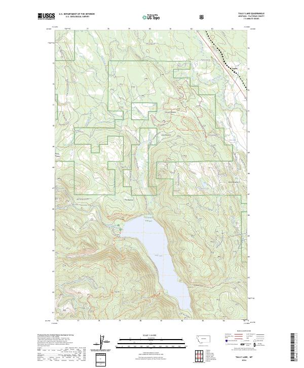 USGS Topographic Map – Tally Lake