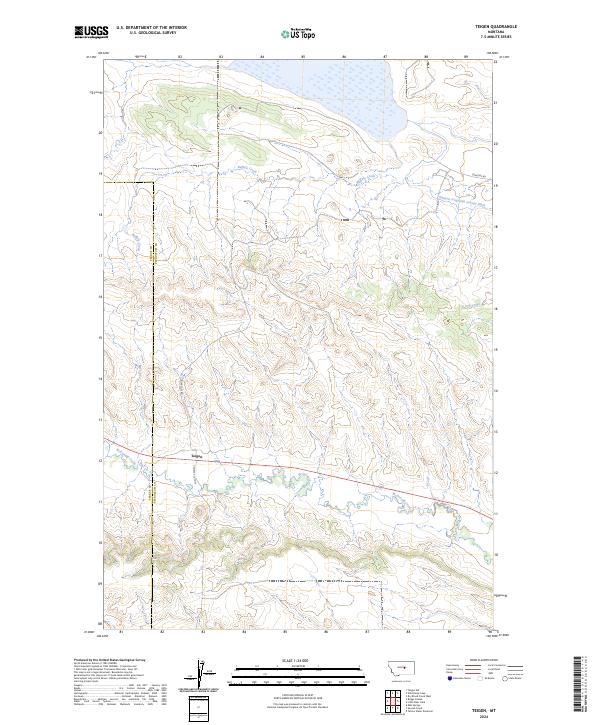 USGS Topographic Map – Teigen