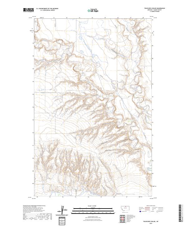 USGS Topographic Map – Telescope Coulee