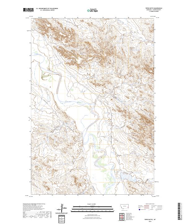 USGS Topographic Map – Tepee Butte