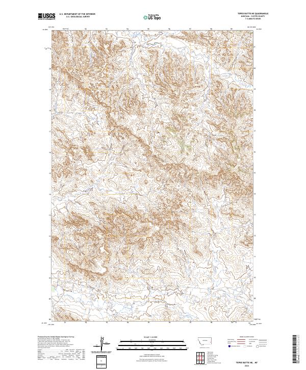 USGS Topographic Map – Tepee Butte NE