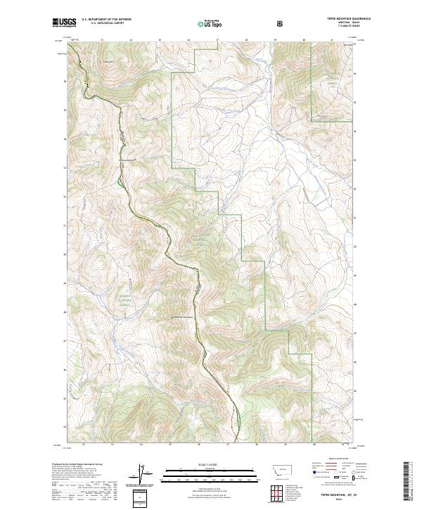 USGS Topographic Map – Tepee Mountain
