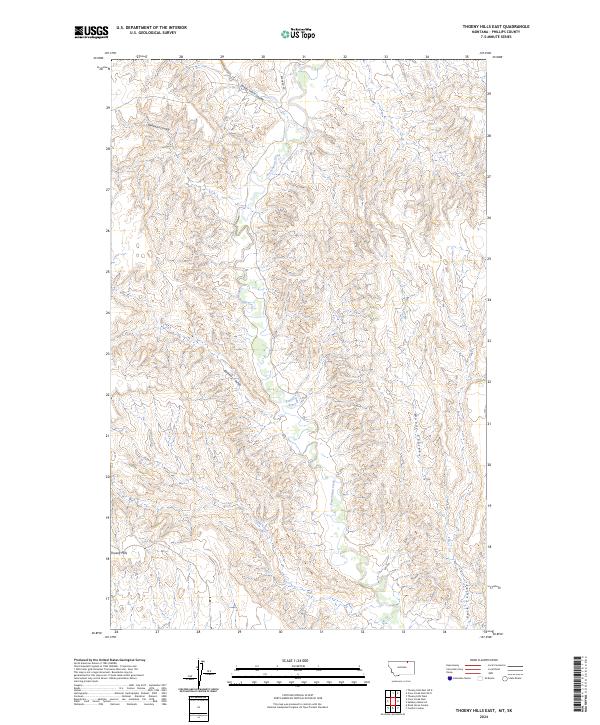 USGS Topographic Map – Thoeny Hills East