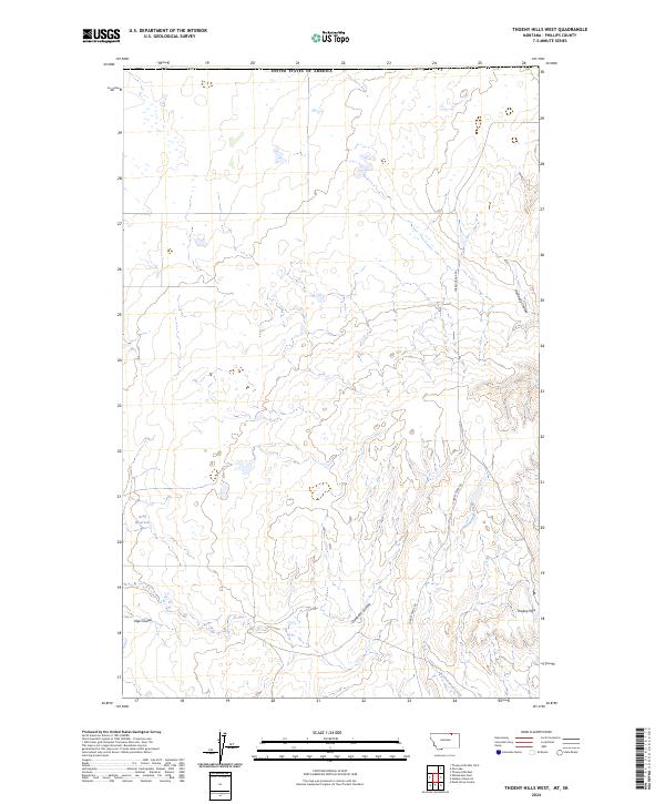 USGS Topographic Map – Thoeny Hills West