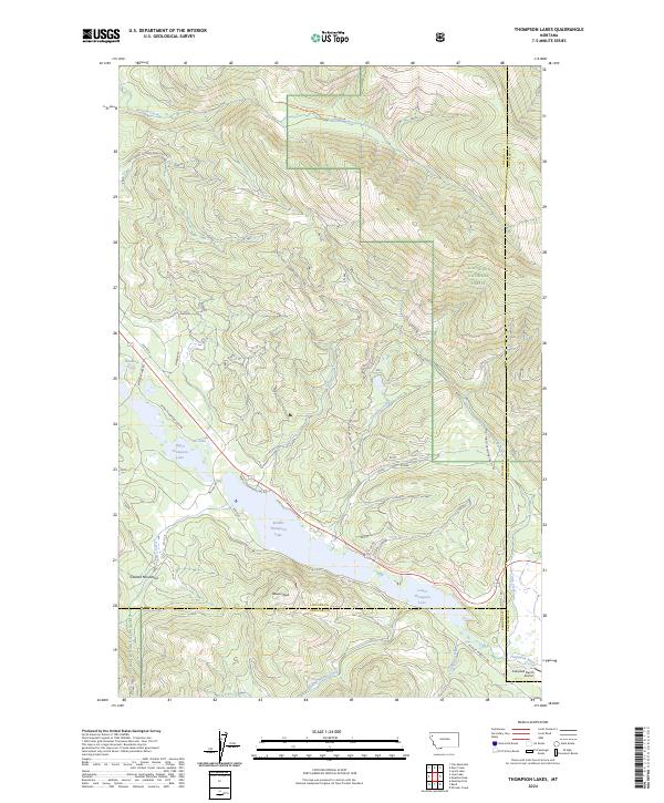 USGS Topographic Map – Thompson Lakes