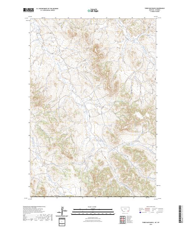 USGS Topographic Map – Three Bar Ranch