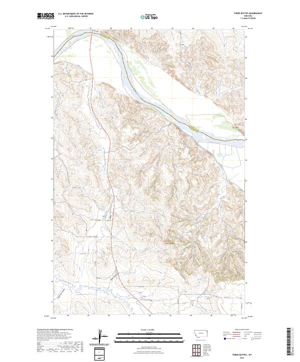 USGS Topographic Map – Three Buttes