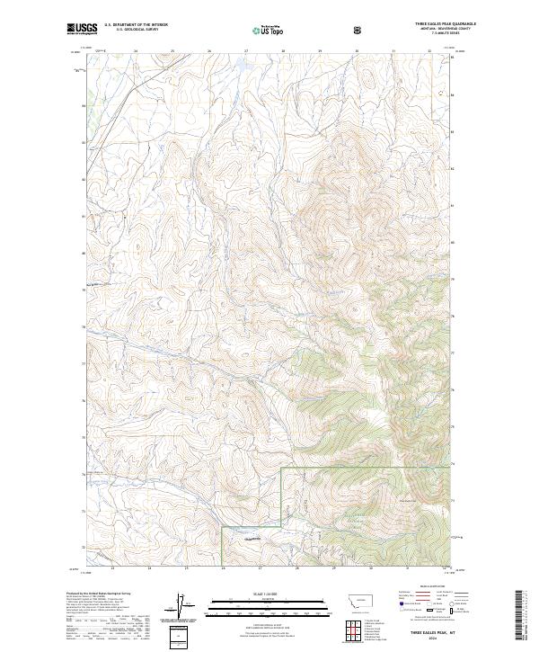 USGS Topographic Map – Three Eagles Peak