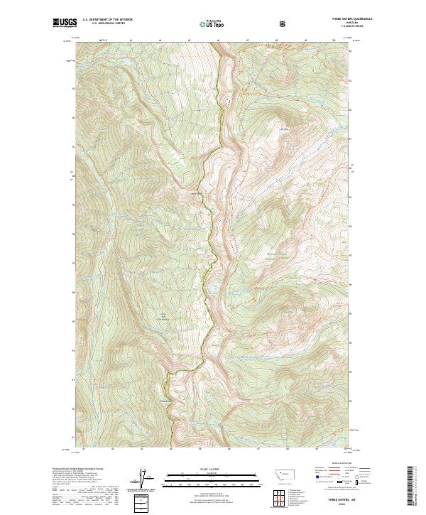 USGS Topographic Map – Three Sisters