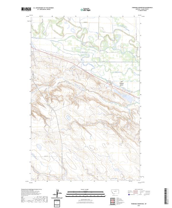 USGS Topographic Map – Threemile Reservoir