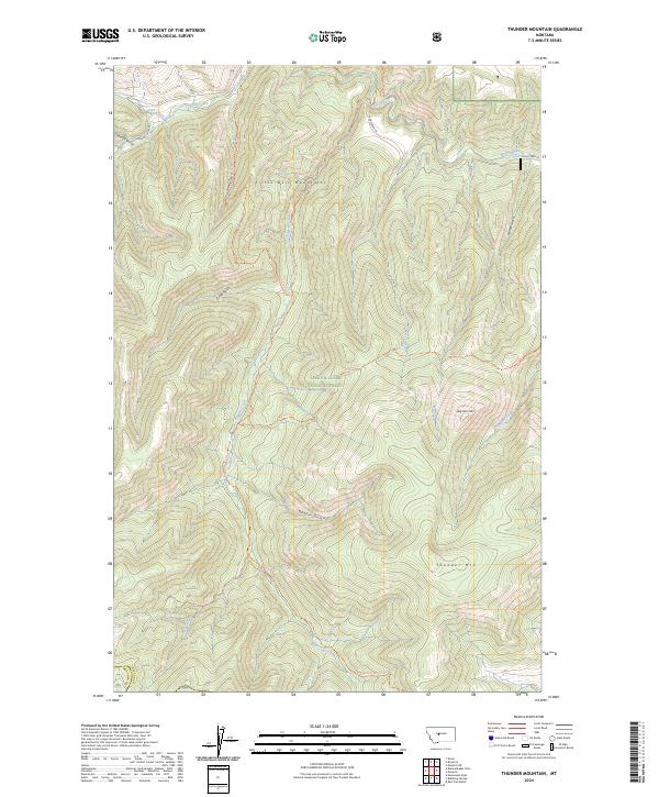 USGS Topographic Map – Thunder Mountain