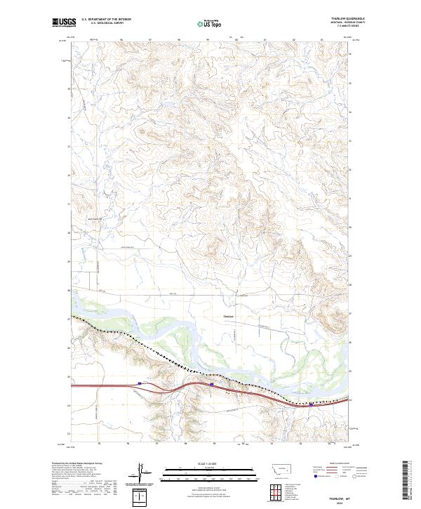 USGS Topographic Map – Thurlow