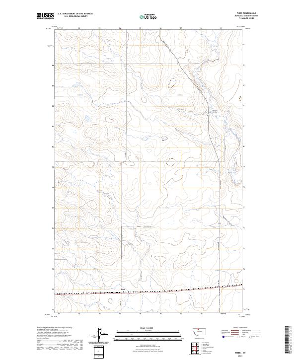 USGS Topographic Map – Tiber