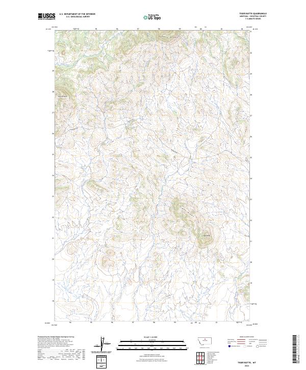 USGS Topographic Map – Tiger Butte