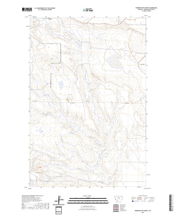 USGS Topographic Map – Timber Buttes North