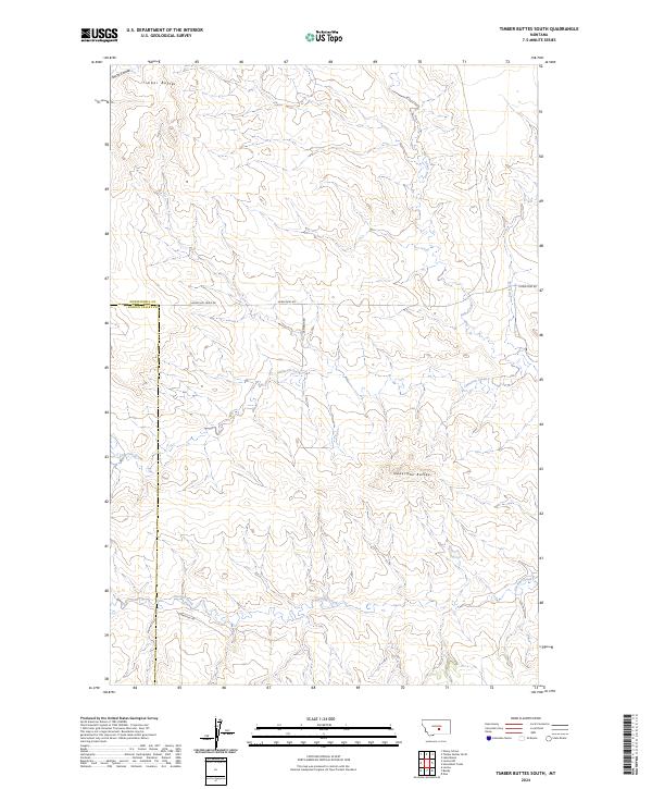 USGS Topographic Map – Timber Buttes South