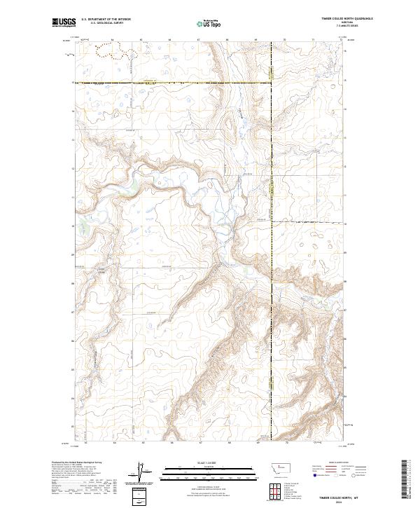 USGS Topographic Map – Timber Coulee North