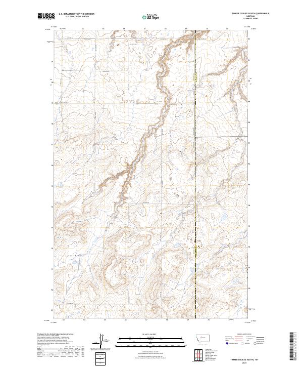 USGS Topographic Map – Timber Coulee South