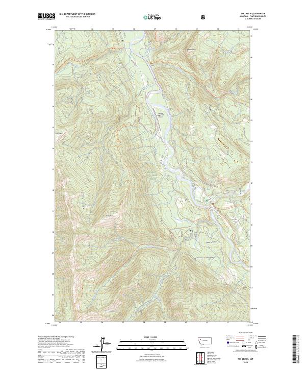 USGS Topographic Map – Tin Creek
