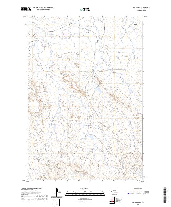 USGS Topographic Map – Tip Top Butte