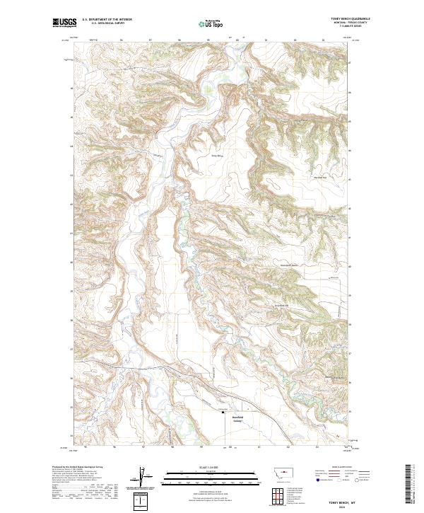 USGS Topographic Map – Toney Bench