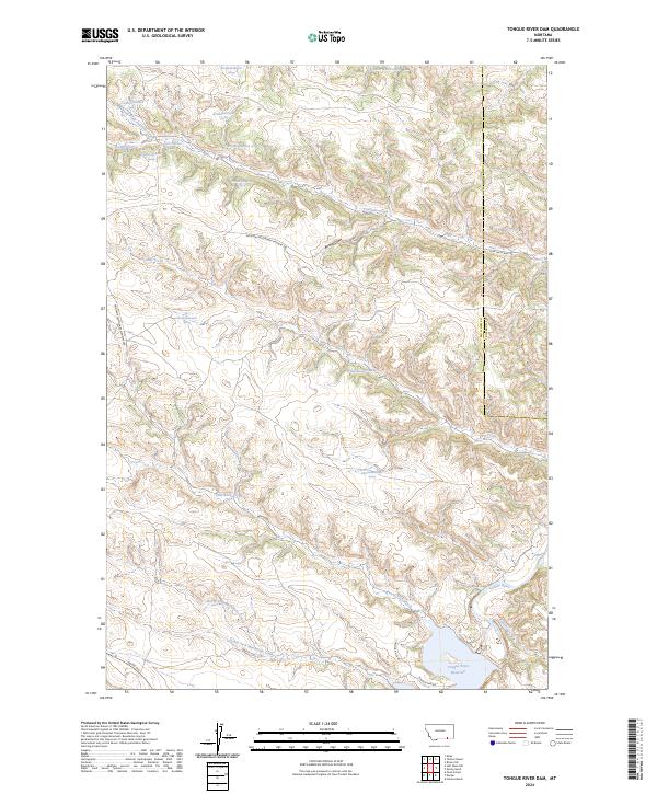 USGS Topographic Map – Tongue River Dam