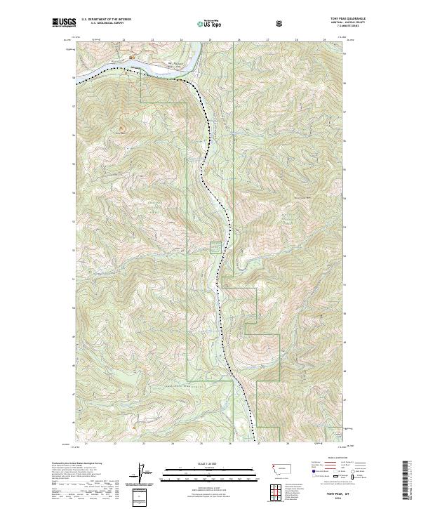 USGS Topographic Map – Tony Peak
