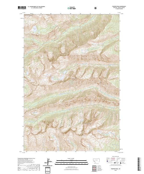 USGS Topographic Map – Trapper Peak