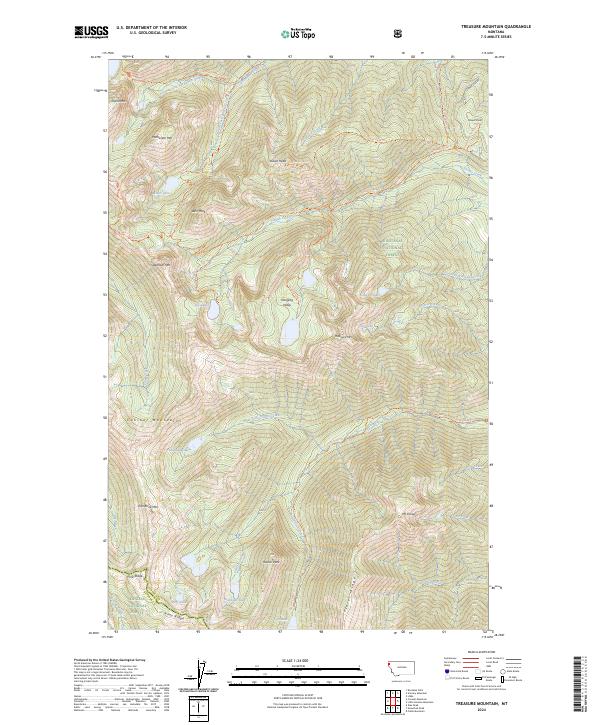 USGS Topographic Map – Treasure Mountain