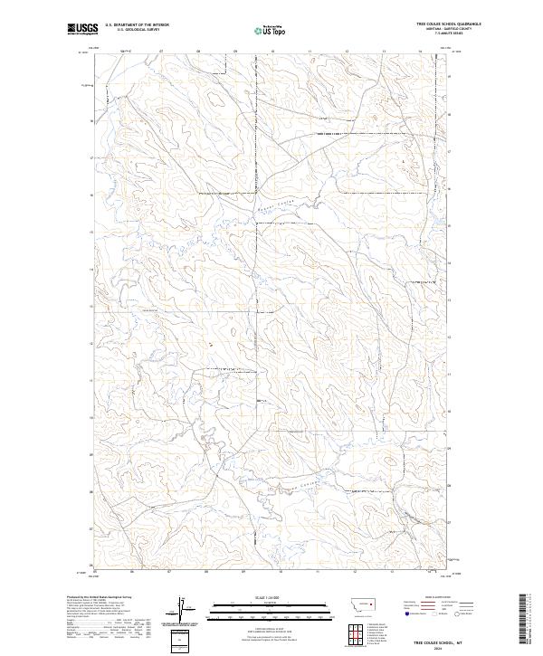 USGS Topographic Map – Tree Coulee School
