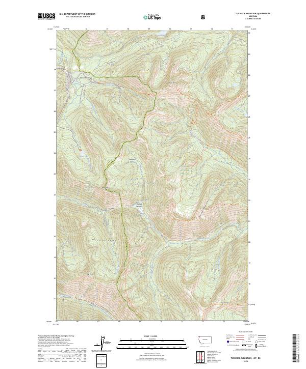 USGS Topographic Map – Tuchuck Mountain