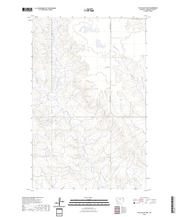USGS Topographic Map – Tule Valley East